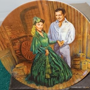 Vintage Gone With The Wind Plate - Scarlett's Green Dress